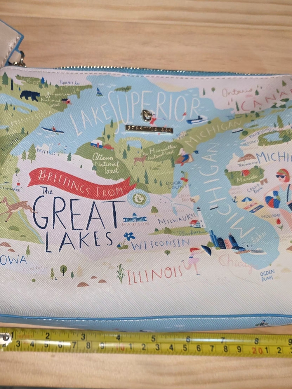 Spartina 449 Greetings From Great Lakes Toiletry Cosmetic Travel Pouch Bag Carry - Picture 2 of 15